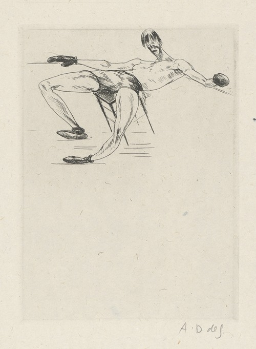 Tableau de la boxe, illustré de 29 gravures à l’eau-forte pl 34