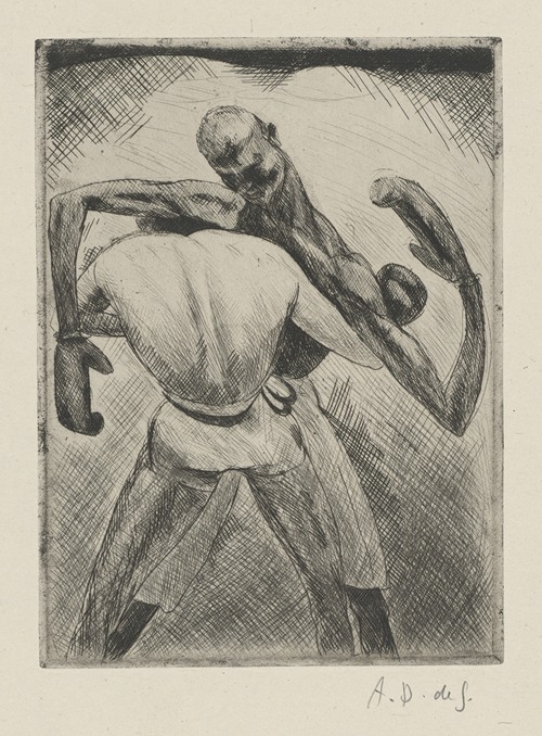 Tableau de la boxe, illustré de 29 gravures à l’eau-forte pl 5