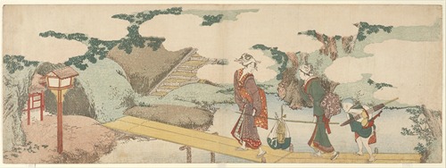 Two Women and a Boy on Boardwalk