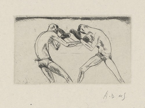 Tableau de la boxe, illustré de 29 gravures à l’eau-forte pl 55
