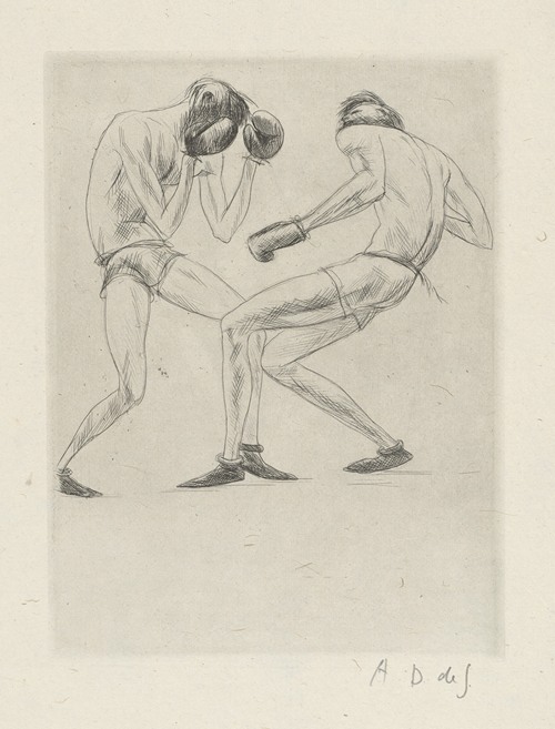Tableau de la boxe, illustré de 29 gravures à l’eau-forte pl 56