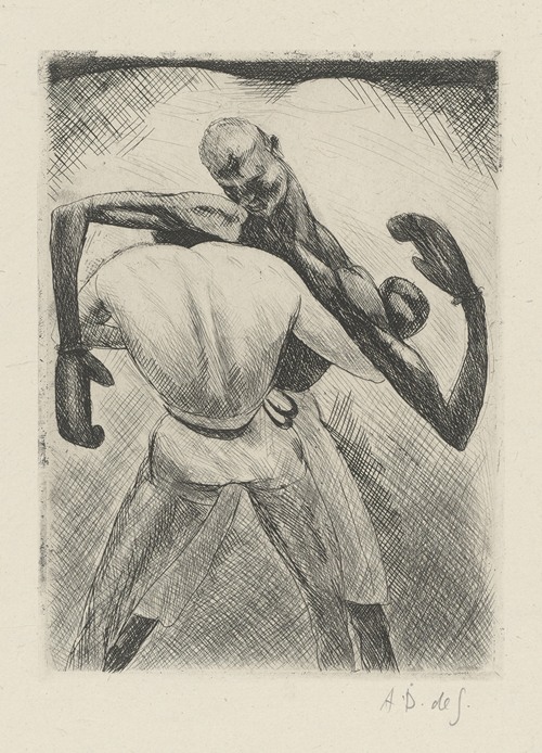 Tableau de la boxe, illustré de 29 gravures à l’eau-forte pl 61