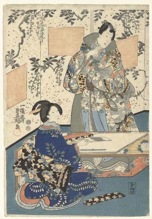 Prince Genji and lady-in-waiting
