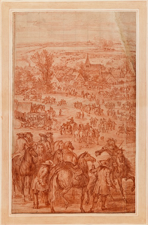 A Military Camp, Study for the Painting ‘The Arrival of Louis XIV before Mäestricht, 1673’