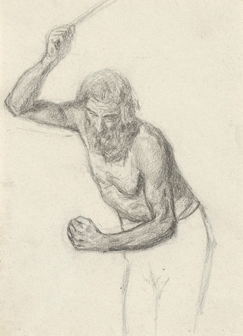 Study of the charioteer in ‘Elijah running to Jezreel before Ahab’s Chariot’