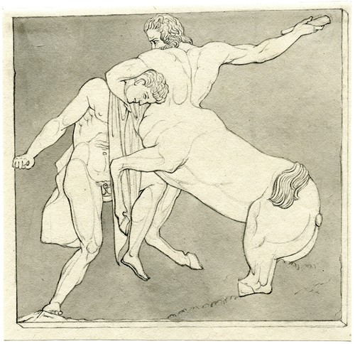 Fighting Centaur and Lapith, after a south metope of the Parthenon