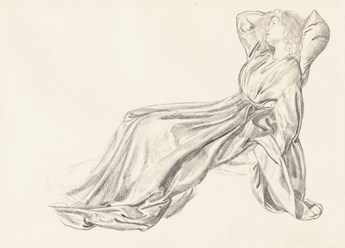 Portrait of Fanny Cornforth, reclining in a chair, for ‘Laus Veneris’