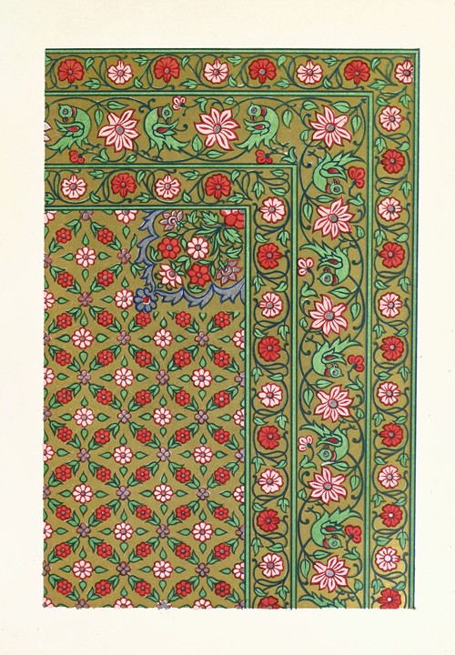 Hindoo Prayer-Carpet, in Silk and Gold Brocade (1858)