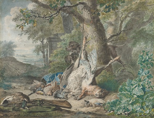Hunting Still Life in a Forest