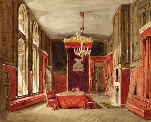 Study for Drawing Room, St. James, from Microcosm of London (c. 1809)