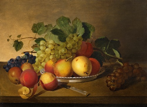 Still Life, Balsam Apple and Vegetables by James Peale - Artvee