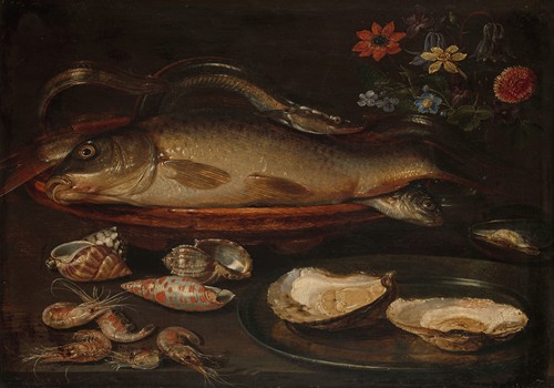 Still Life with Cheeses, Artichoke, and Cherries by Clara Peeters - Artvee