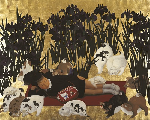 Playing in (Korin’s) Irises Sleeping Naoko