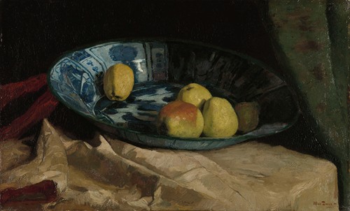 Still Life with Apples in a Delft Blue Bowl (1880 - 1890)