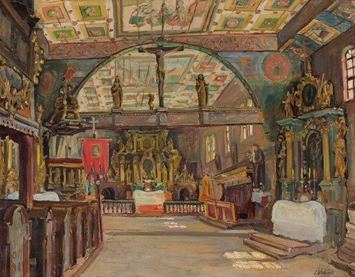 Interior of a church in Orawa