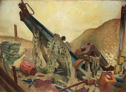 This gun was originally captured from the Germans in the battle of Arras and used against them