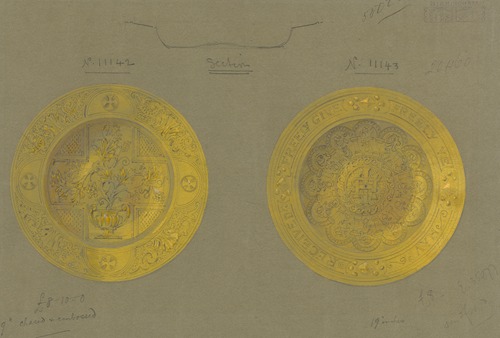 Design executed for Jones and Willis, metal and wood-workers and church furniture manufacturers of Birmingham and London