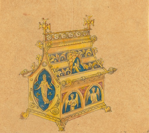 Design executed for Jones and Willis, metal and wood-workers and church furniture manufacturers of Birmingham and London