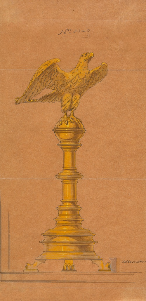 Design executed for Jones and Willis, metal and wood-workers and church furniture manufacturers of Birmingham and London