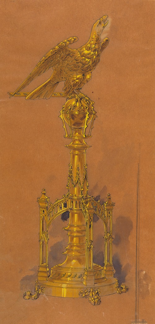 Design executed for Jones and Willis, metal and wood-workers and church furniture manufacturers of Birmingham and London