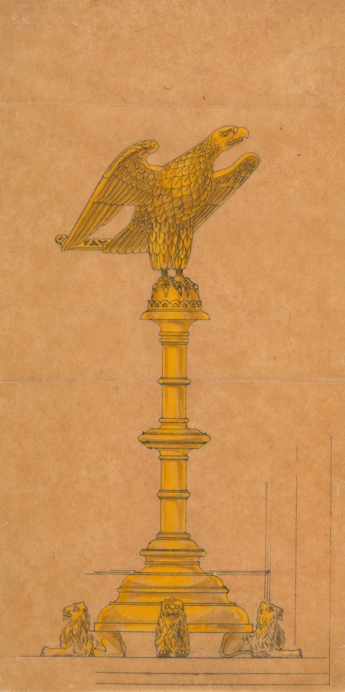 Design executed for Jones and Willis, metal and wood-workers and church furniture manufacturers of Birmingham and London
