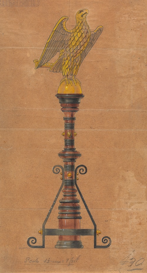 Design executed for Jones and Willis, metal and wood-workers and church furniture manufacturers of Birmingham and London