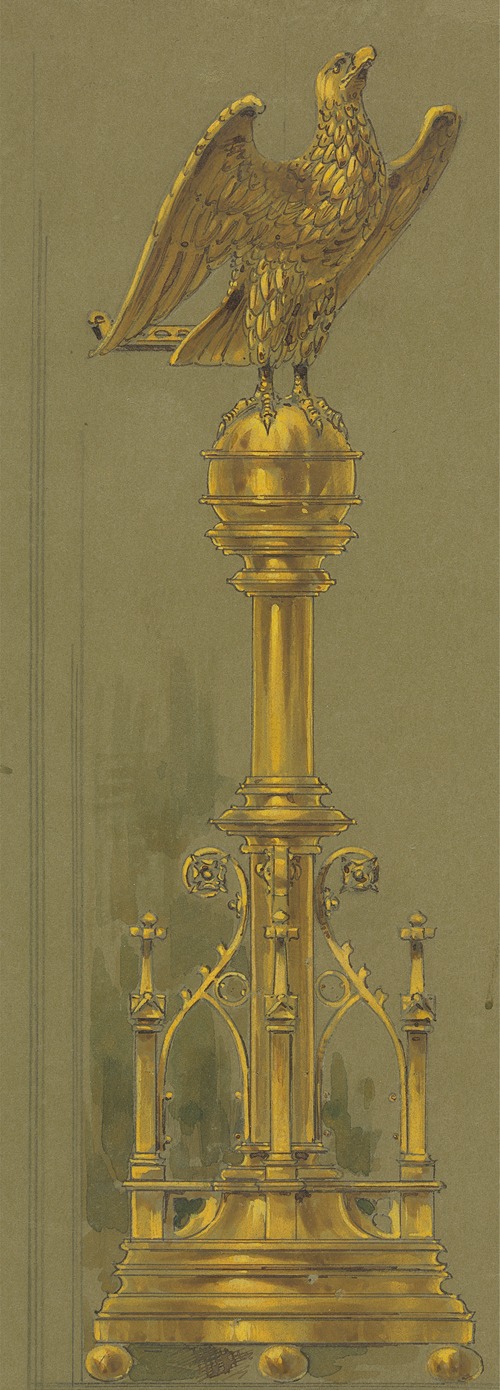 Design executed for Jones and Willis, metal and wood-workers and church furniture manufacturers of Birmingham and London