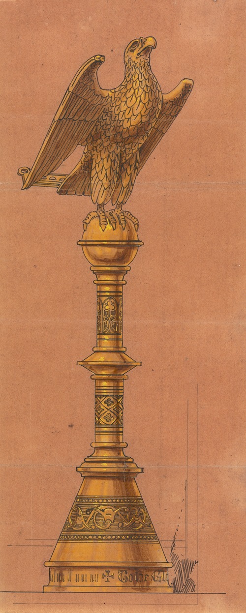 Design executed for Jones and Willis, metal and wood-workers and church furniture manufacturers of Birmingham and London