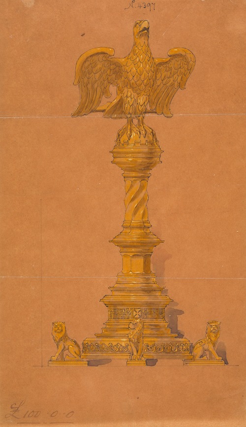 Design executed for Jones and Willis, metal and wood-workers and church furniture manufacturers of Birmingham and London