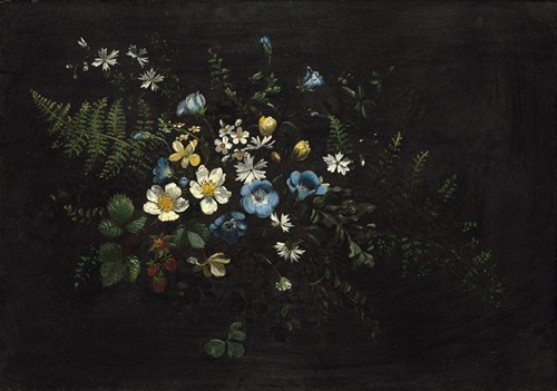 Spray of Flowers and Ferns