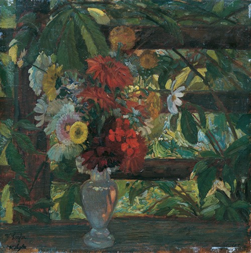 Laube mit Blumen