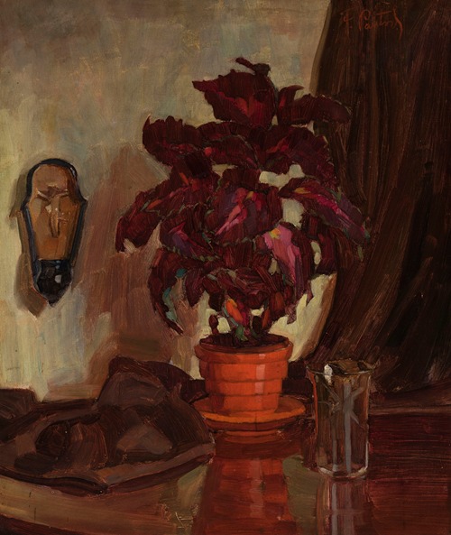 Still life with a holy statue