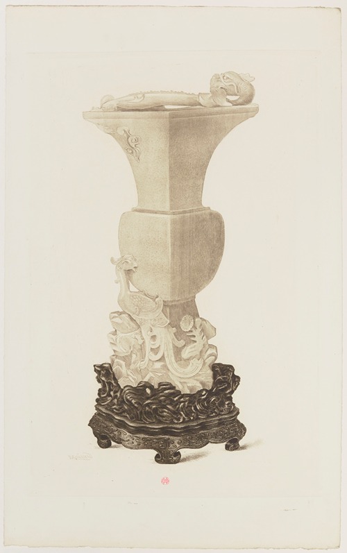 Vase en jade blanc
