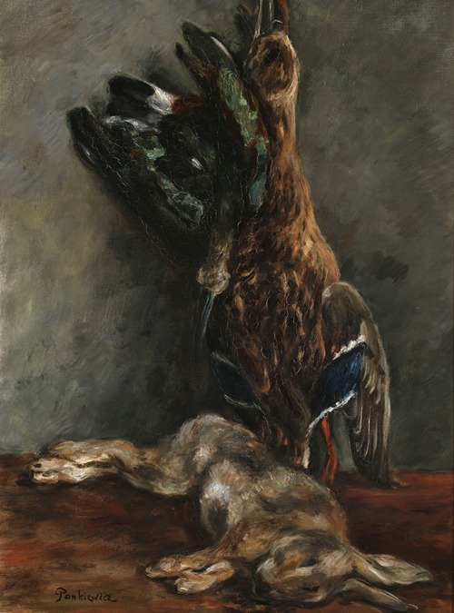 Hare and wild birds