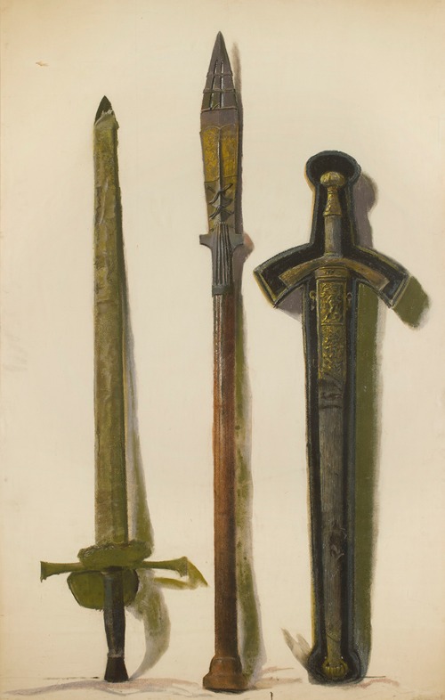 Coronation sword of Augustus III, the lance of St. Maurice and the sword of Sigismund Augustus