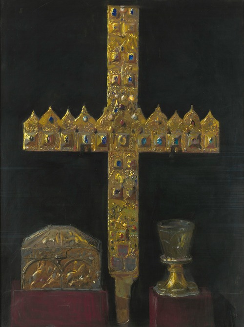 Cross of prince’s diamonds, so-called ‘Saracen-Sicilian box’ and so-called ‘rummer of St. Jadwiga of Silesia’