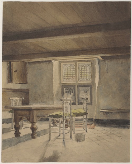 Interieur van een kamer in de Kerk te Edam