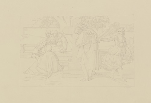 ‘Aus dem Leben eines Wüstlings’; VIII. Stelldichein auf dem Kirchhof