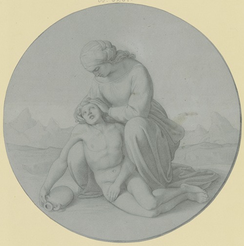 Hagar und Ismael in der Wüste