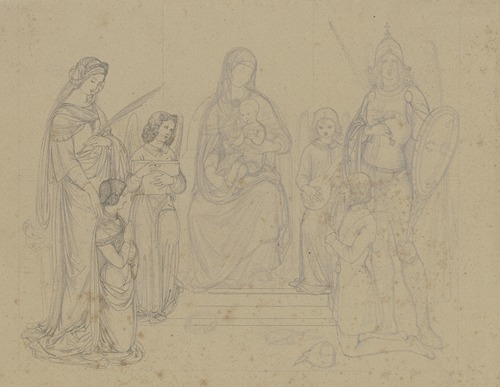 Madonna mit dem Heiligen Georg, der Heiligen Agnes sowie einem Stifter und dessen Frau, vermutlich aus der Fellner’schen Familie