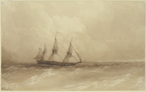 Ein Segelschiff auf hoher See
