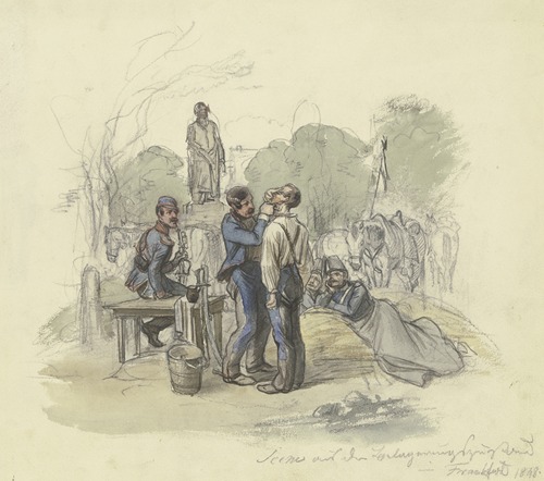 Würtembergische Reiterei auf dem Goetheplatz zu Frankfurt am Main in den Septembertagen 1848