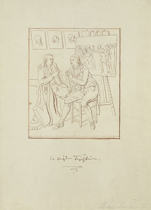 ‘Einer den anderen gemalt.’ Der Künstler mit seinem Bruder Heinrich Jacob Tischbein im Atelier