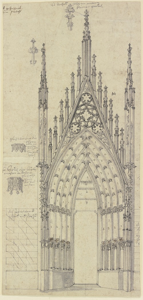 Das nördliche Seitenportal der Westfassade des Straßburger Münsters