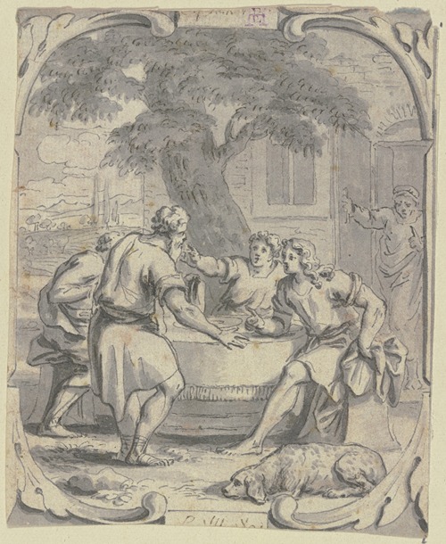 Abraham bewirtet die Engel