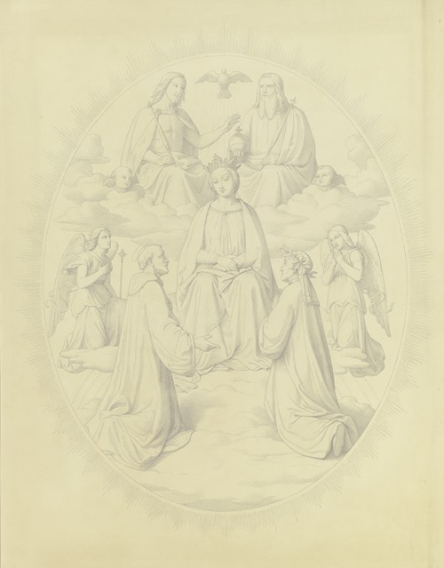 Dante vor der gekrönten Mutter Gottes