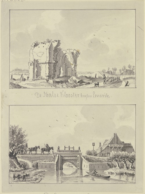 Ruine der Vinzentiuskapelle sowie eine Schleuse bei Emmerich