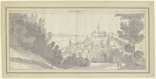 Blick auf Stadt und Burg Lindenfels im Odenwald