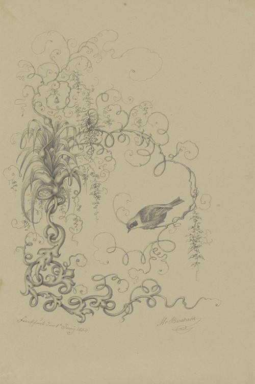 Vines with a finch