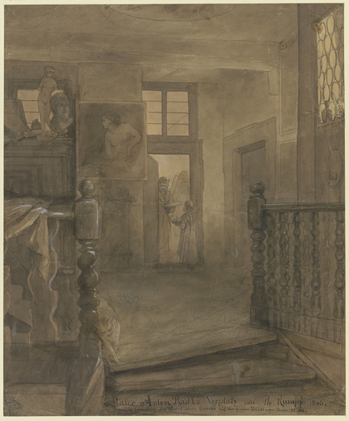 Vor der Wohnung Anton Radls im Hinterhaus des Heerd’schen Hauses in der Friedberger Straße 144